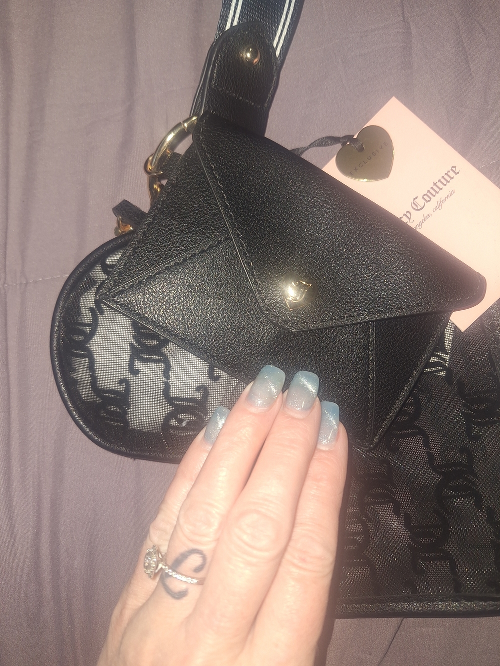 EXCLUSIVE Juicy Couture Black Logo Wristlet Set - Picture 5 of 8